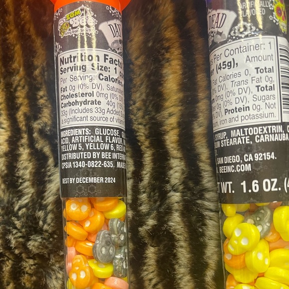 Sugar Skull Plastic Candy Tubes with Hard Candies Inside,Party Favors,NWT - Picture 4 of 10